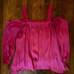 Vince Camuto Magenta Off-Shoulder Blouse